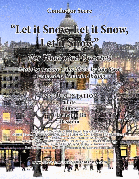 Let It Snow Let It Snow Let It Snow For Woodwind Quartet Sheet Music