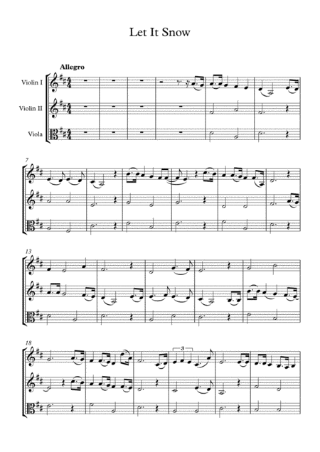 Free Sheet Music Let It Snow