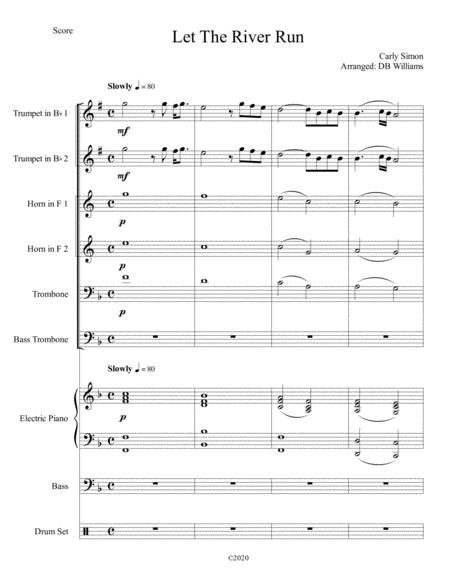 Let The River Run Brass Sextet Sheet Music