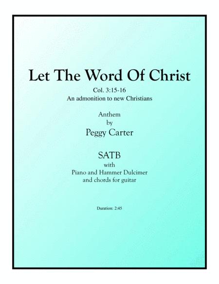 Let The Word Of Christ Scripture Song Sheet Music