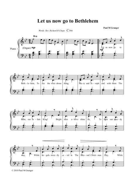 Free Sheet Music Let Us Now Go