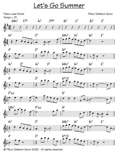 Lets Go Summer Sheet Music