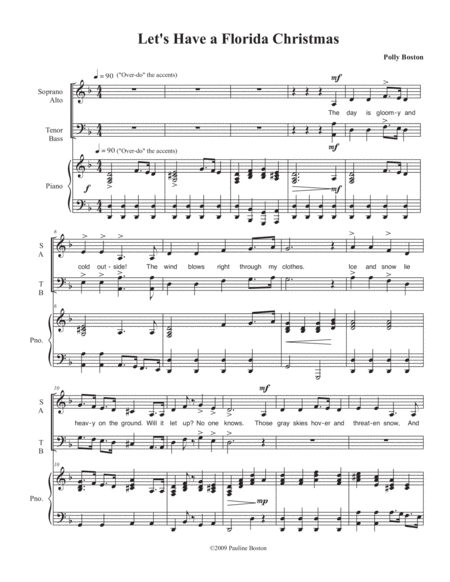 Lets Have A Florida Christmas Sheet Music