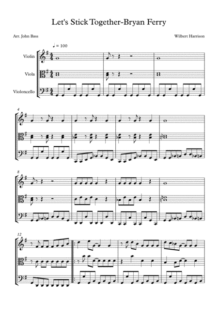 Lets Stick Together Sheet Music