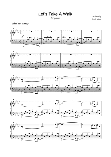 Lets Take A Walk Sheet Music