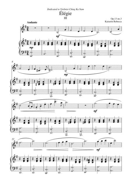 Lgie Iii Op 13 No 3 Sheet Music