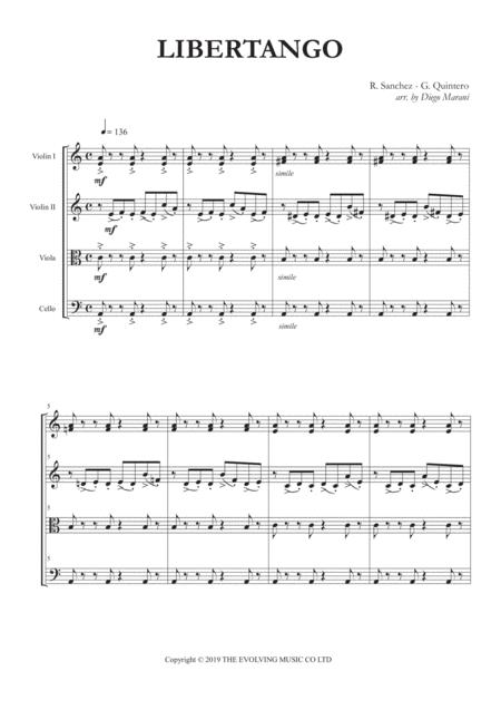 Libertango For String Quartet Sheet Music