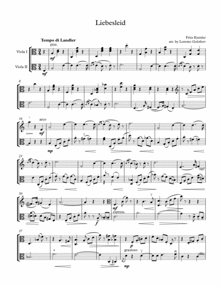 Free Sheet Music Liebesleid