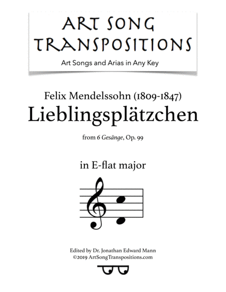 Lieblingspltzchen Op 99 No 3 E Flat Major Sheet Music