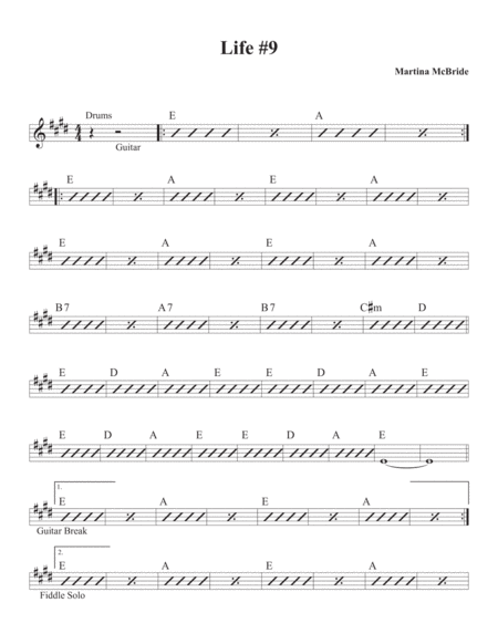 Free Sheet Music Life 9