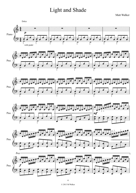 Free Sheet Music Light And Shade Piano Solo For Grade 4