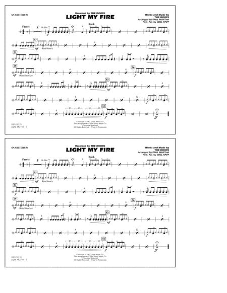 Free Sheet Music Light My Fire Arr Paul Murtha Snare Drum