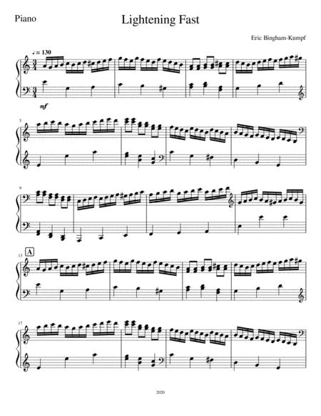 Lightening Fast Sheet Music