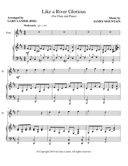 Like A River Glorious Flute Piano And Flute Part Sheet Music