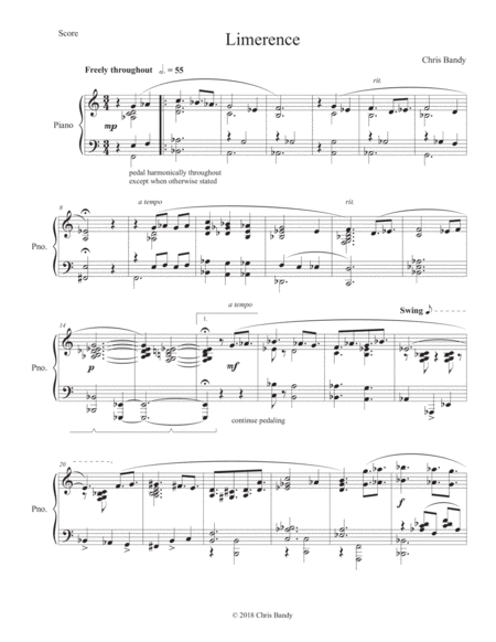 Limerence Sheet Music