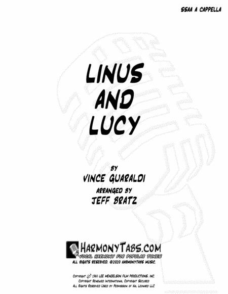 Linus And Lucy Ssaa A Cappella Sheet Music