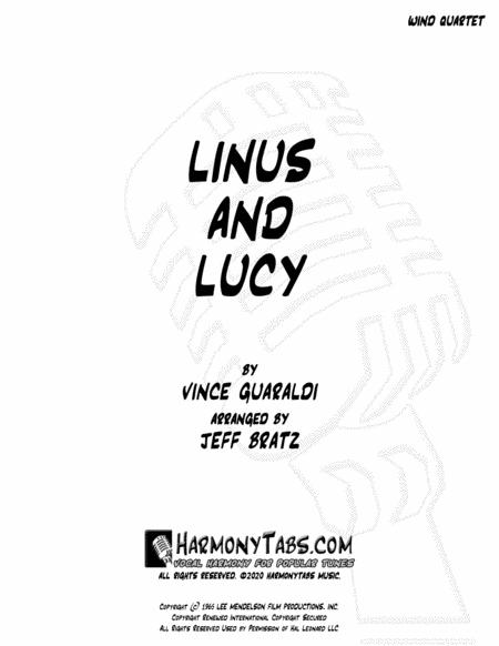 Linus And Lucy Wind Quartet Sheet Music