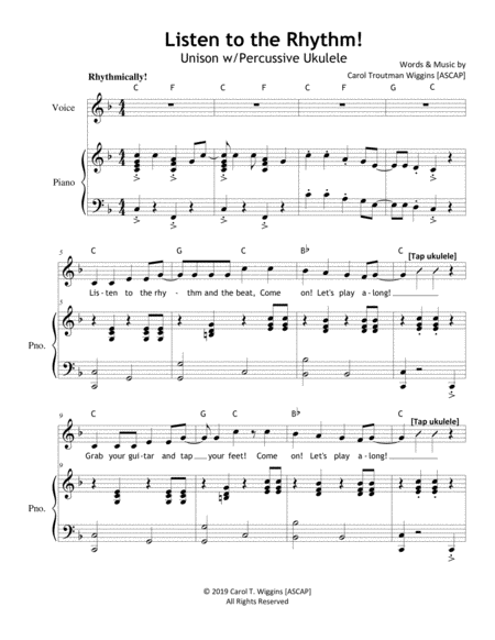 Free Sheet Music Listen To The Rhythm