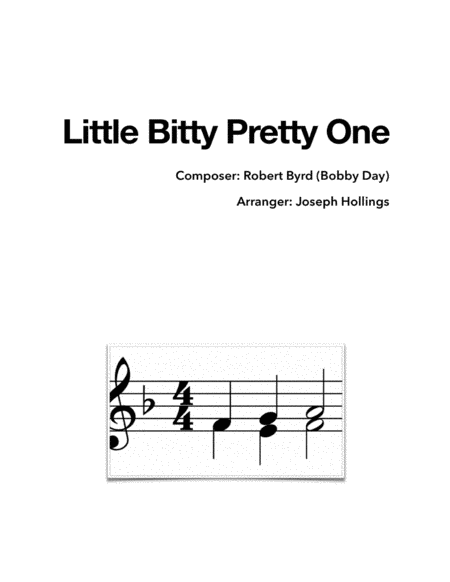 Free Sheet Music Little Bitty Pretty One