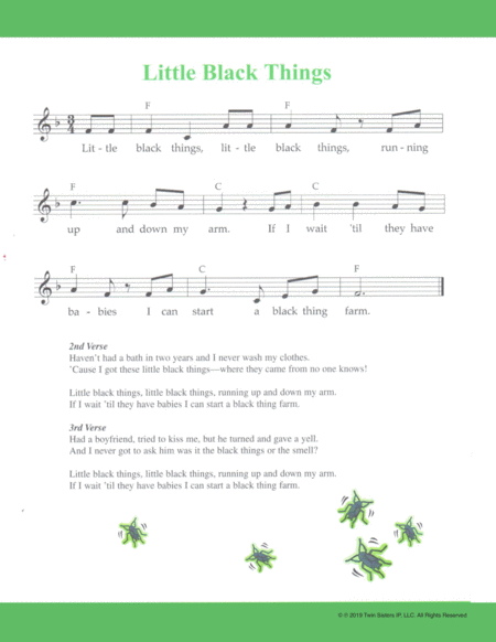 Free Sheet Music Little Black Things