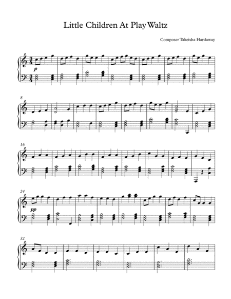 Little Children At Play Waltz Sheet Music