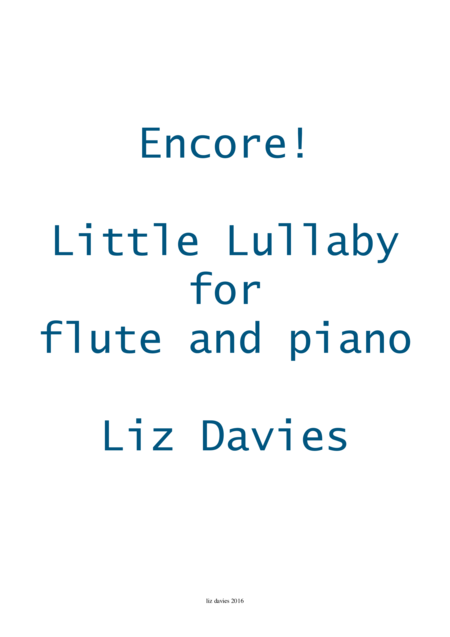 Little Lullaby Sheet Music