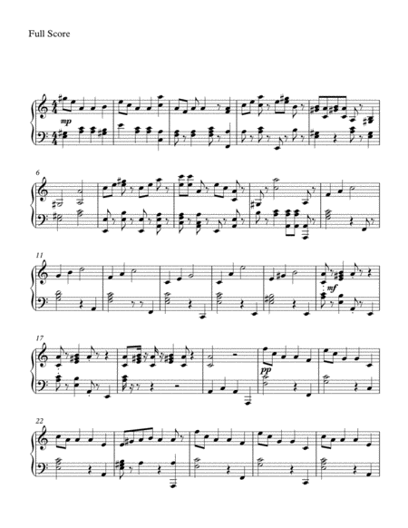 Free Sheet Music Little Melody In A Minor No 1