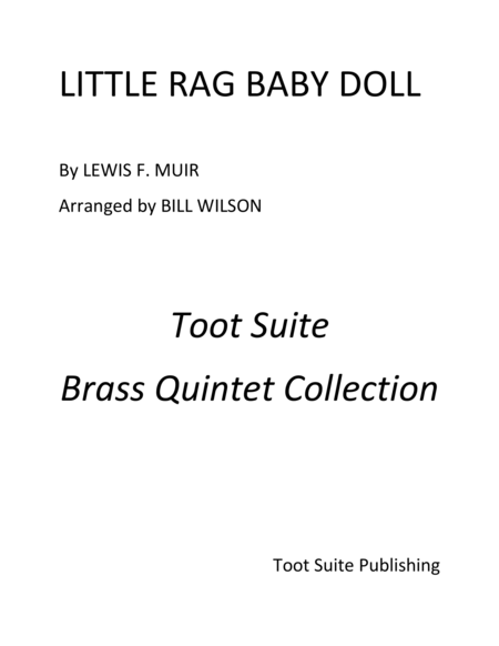 Free Sheet Music Little Rag Baby Doll