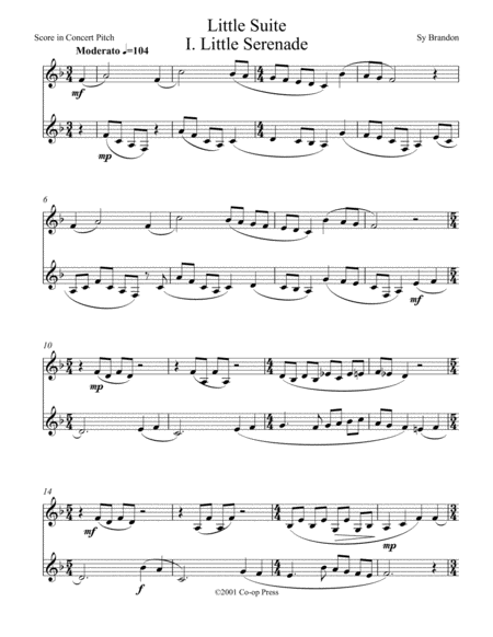 Little Suite Duet For Any Combination Of Brass Instruments Sheet Music