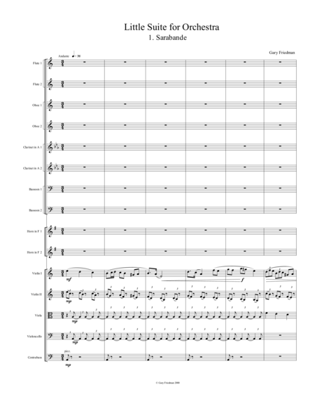 Little Suite For Orchestra Sheet Music