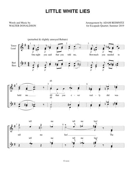 Little White Lies Sheet Music