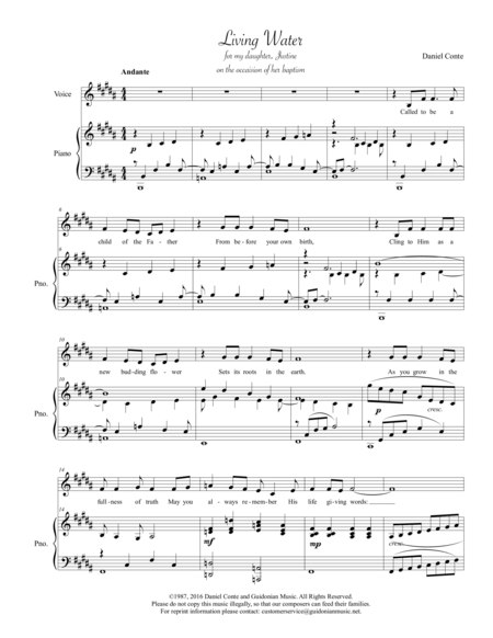 Living Water Sheet Music