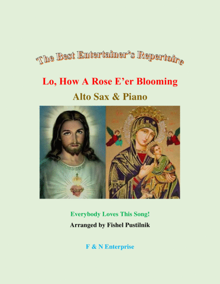 Free Sheet Music Lo How A Rose E Er Blooming Piano Background For Alto Sax And Piano Video