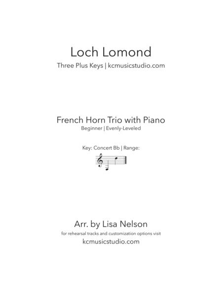 Free Sheet Music Loch Lomond French Horn Trio With Piano Accompaniment