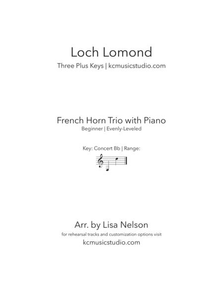 Loch Lomond French Horn Trio With Piano Accompaniment Sheet Music