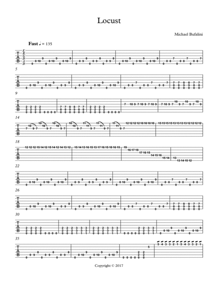 Locust Sheet Music