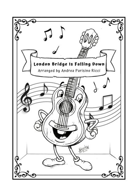 Free Sheet Music London Bridge Is Falling Down Easy Guitar Fingerstyle Song