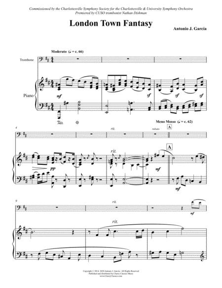 London Town Fantasy For Trombone And Piano Sheet Music