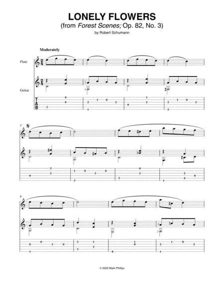 Free Sheet Music Lonely Flowers From Forest Scenes