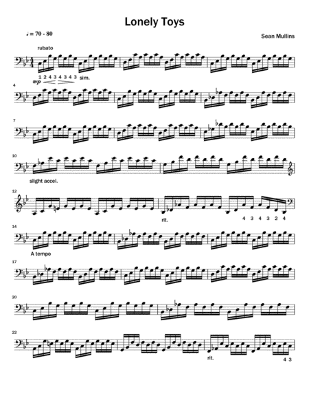 Free Sheet Music Lonely Toys