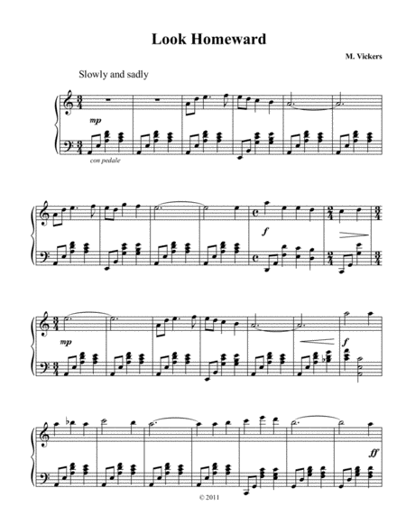 Free Sheet Music Look Homeward