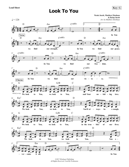 Look To You Sheet Music