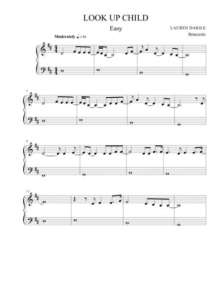 Look Up Child Lauren Daigle Sheet Music Easy Piano Sheet Music