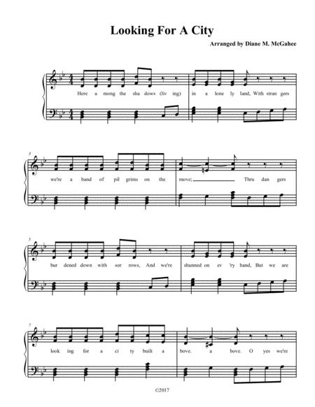 Free Sheet Music Looking For A City