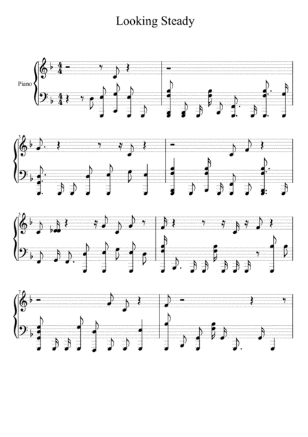 Free Sheet Music Looking Steady