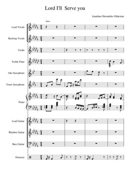 Lord I Ll Serve You Sheet Music