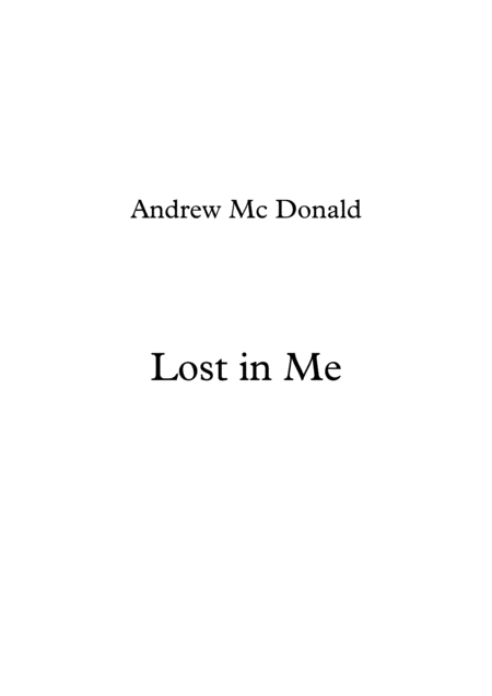 Free Sheet Music Lost In Me