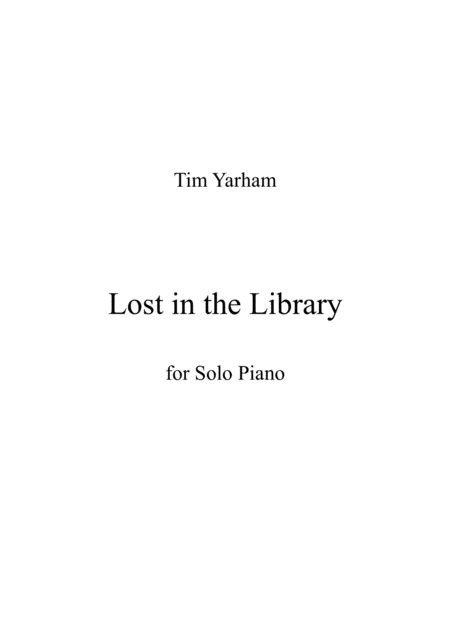 Free Sheet Music Lost In The Library
