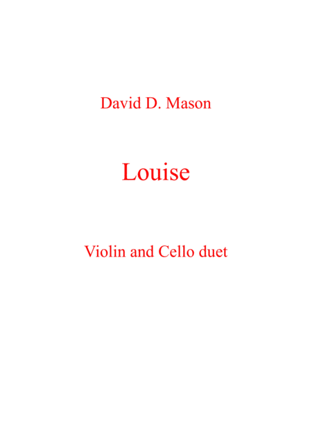 Louise Sheet Music