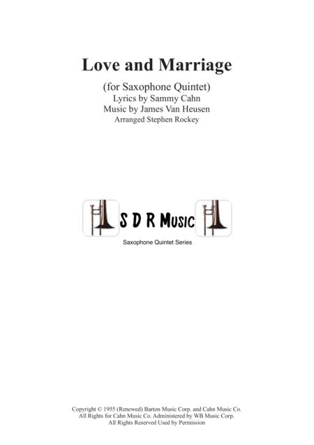 Love And Marriage For Saxophone Quintet Sheet Music